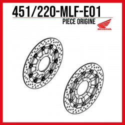 45120-MLF-E01 + 45220-MLF-E01 : Genuine Honda front brake discs Honda NT1100