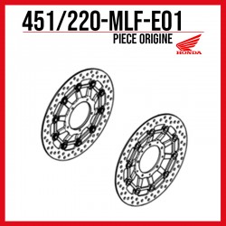 45120-MLF-E01 + 45220-MLF-E01 : Honda genuine front brake discs Honda NT1100