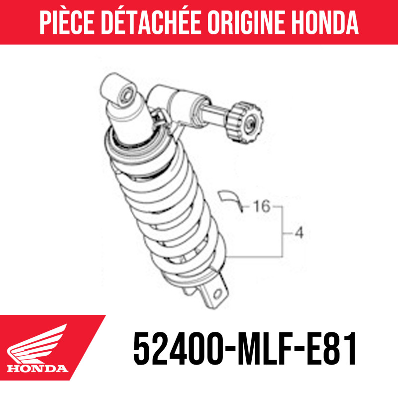 52400-MLF-E81 : Honda 2025 Shock Absorber Honda NT1100