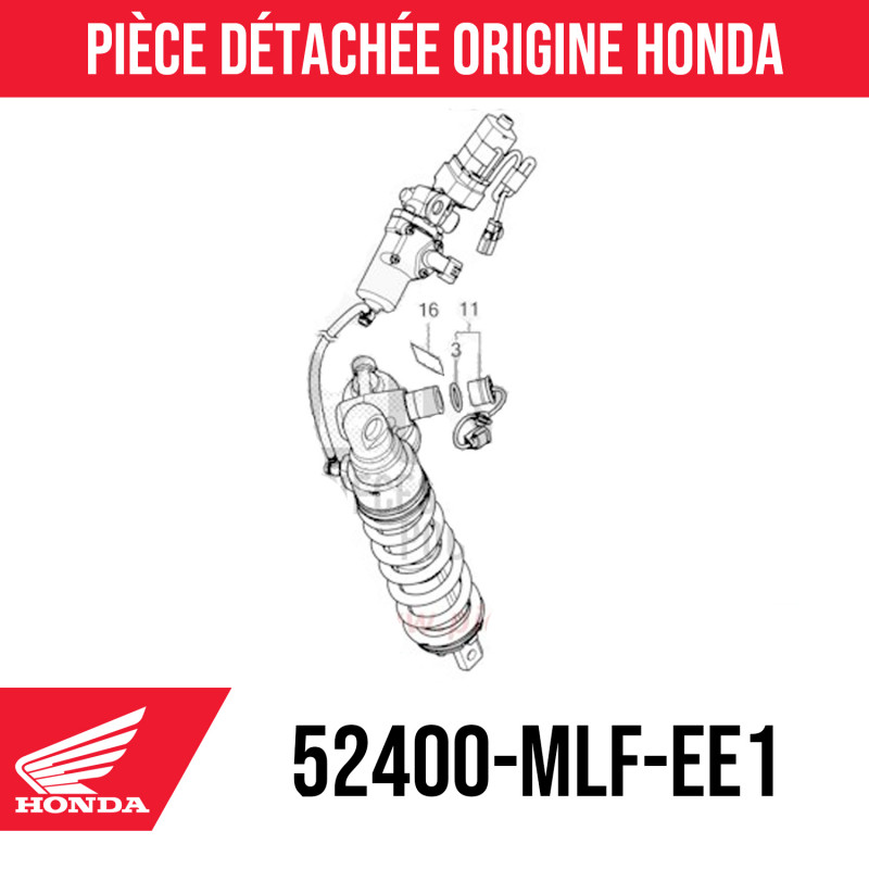 52400-MLF-EE1 : Amortisseur Honda suspensions électroniques 2025 Honda NT1100