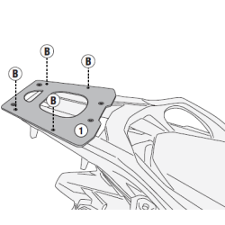 SR1196 : Soporte de top-case Givi Honda NT1100