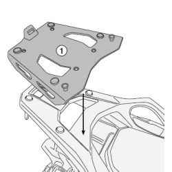 SRA1196 : Supporto per top-case Givi in alluminio Honda NT1100