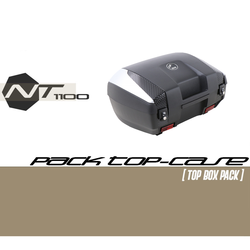 PACK-66295370101-6100470009 : Hepco-Becker Junior Flash TC 55 Top-Case Pack with Silver Cover Honda NT1100