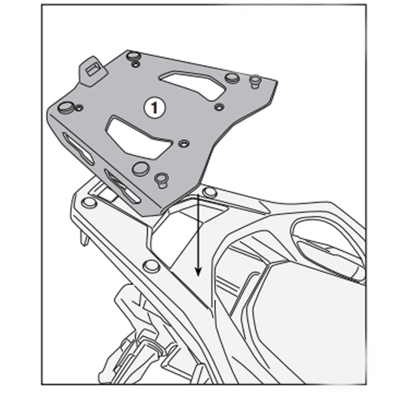 SRA1196 : Support de top-case Givi aluminium Honda NT1100