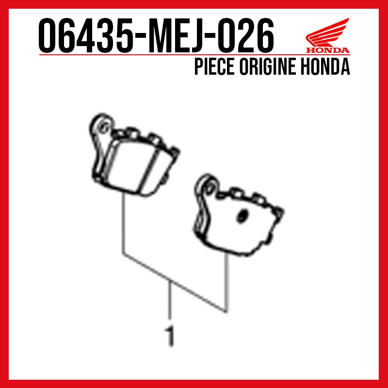 Honda genuine rear brake pads